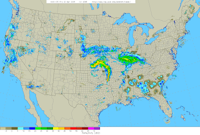 Radar Map, 1900 hours