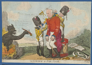 'Winging a Shy Cock', Anonimo, 1808 'Winging a Shy Cock', Anonimo, 1808