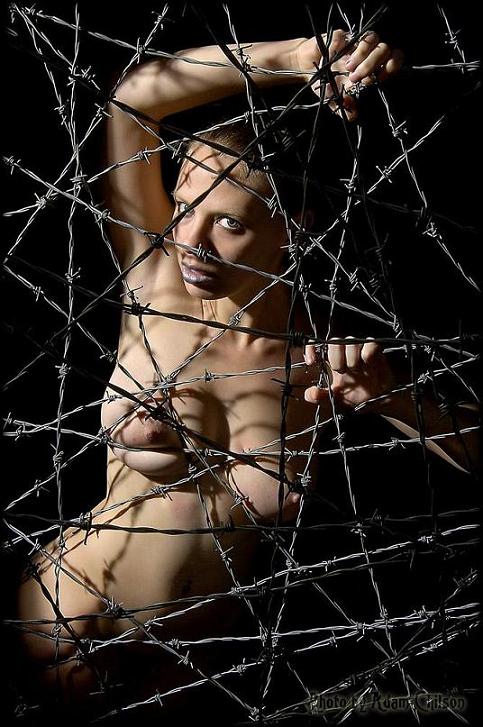 fotos eróticas mulheres arame farpado Adam Chilson fotografia arte