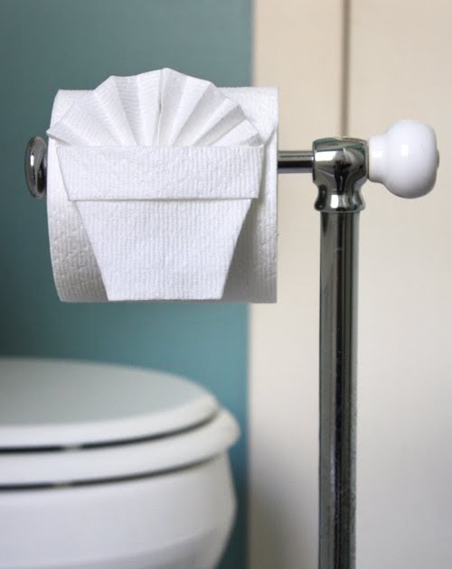 a. party style toilet paper folding