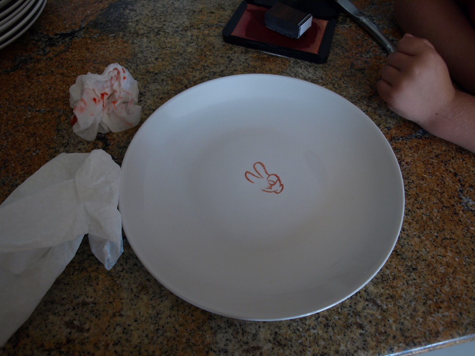 a. party style tutorial stamped plates