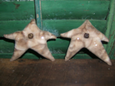 STARS 3 INCHES TALL ( muslin with or without galss glitter