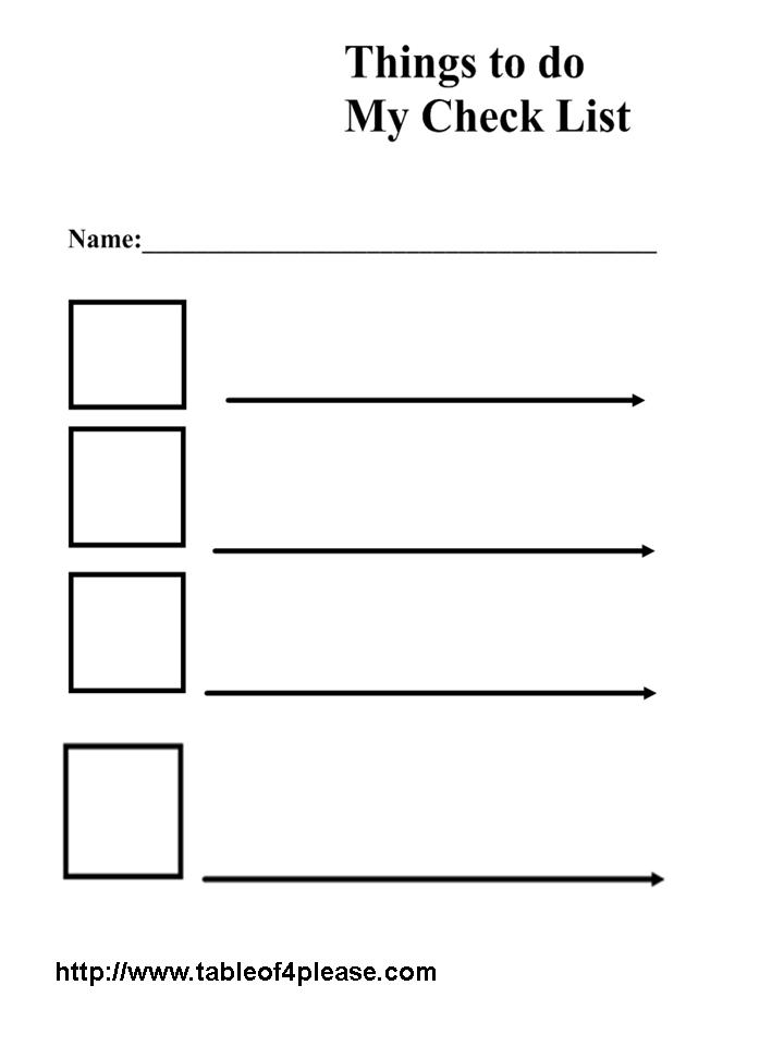 blank checklist template. Blank+checklist+template