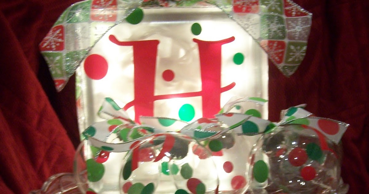 Studio 5380 Christmas Glass Block and Ornaments
