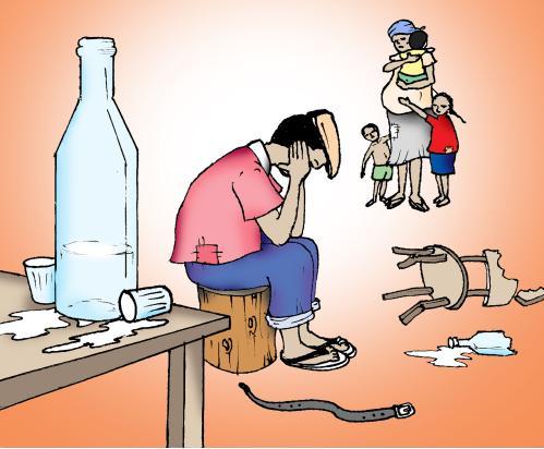 O marido que o alcoólico incomodou que fazer