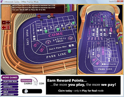 Play Craps now at Littlewoods Casino