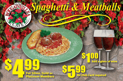 Las Vegas spaghetti and meatballs for just $5.99!