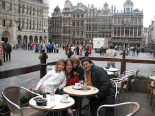 Having an expensive coffee in Grand Place Brussels