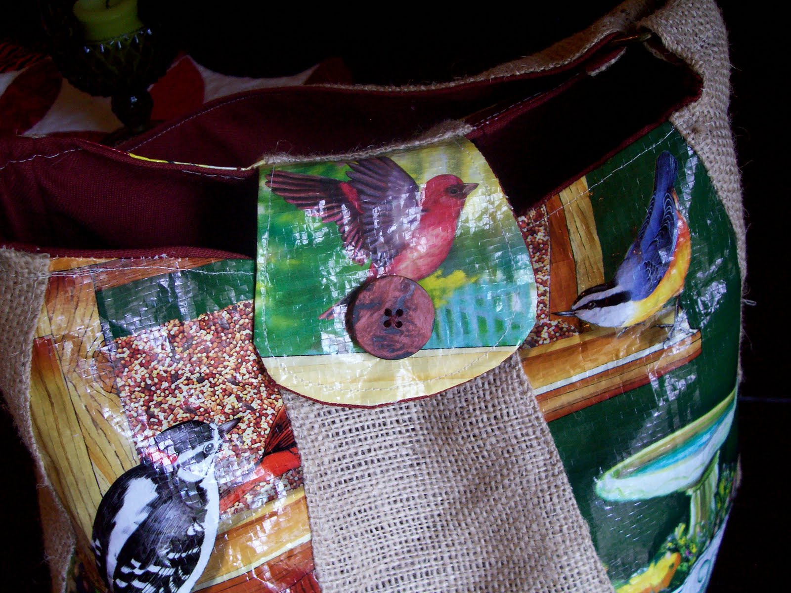 Craftopotamus Recycled Bird Seed Bags