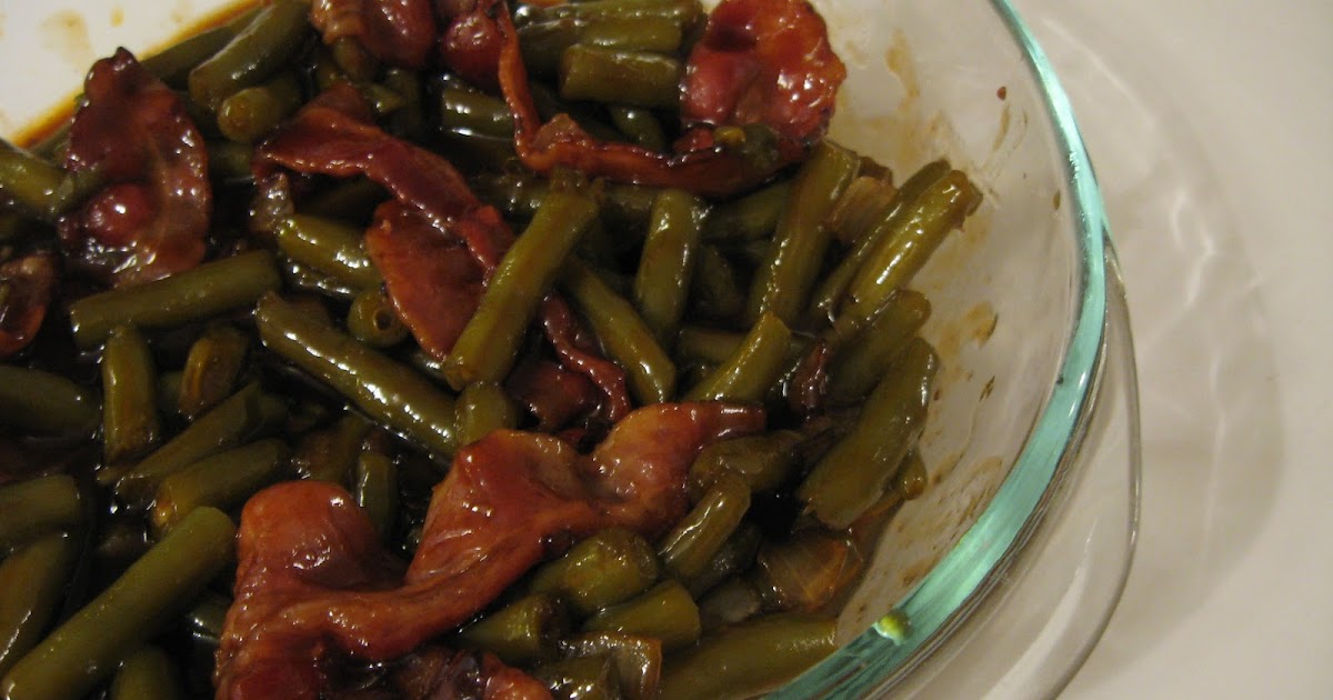 MamaHoots.. Food is Love Barbecue Green Beans with Bacon