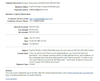 Bukti Pembayaran PayPal Wish List