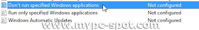 don't run specified windows applications