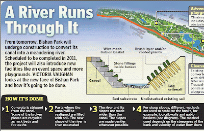 wildsingapore news: Bishan Park canal reshaped into river