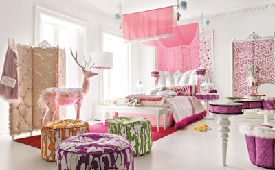 Charming and Opulent Pink Girls Room