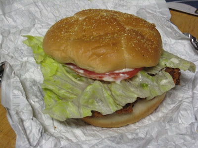 Wendy's Homestyle Chicken Fillet Sandwich top view