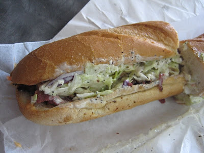 Half of a medium Capriotti's Capastrami Sandwich
