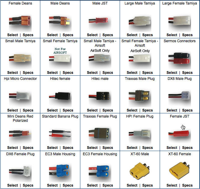 EastBay RC Custom connectors