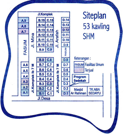 SITEPLAN 53 KAVLING SHM