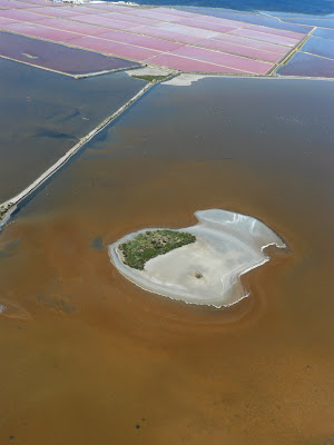 Sobrevoando de avioneta o Delta de l'Ebre, Catalunya