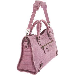 lilac croc bag