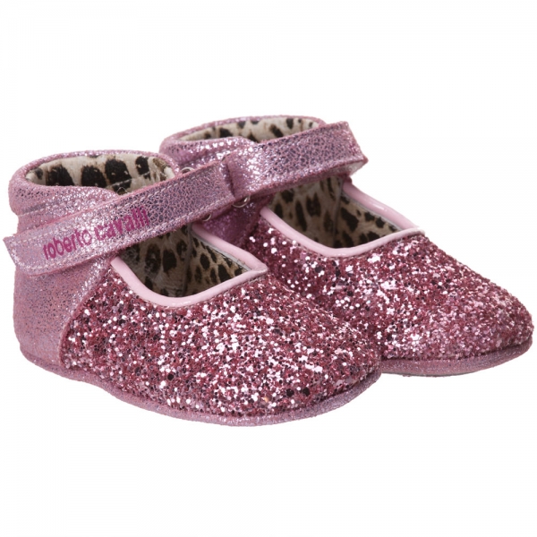 Designer Baby Roberto Cavalli Prewalker Glitter Shoes Designer Baby Roberto Cavalli Prewalker Glitter Shoes