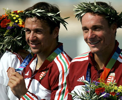 György Kolonics y Gyorgy Kozmann en Atenas 2004