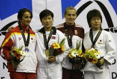 Rio de Janeiro 2007 - Isabel Fernández, Kye Sun-Hui, Bernadett Baczkó y Aiko Sato