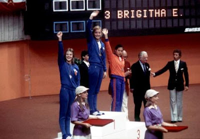 Petra Priemer, Kornelia Ender y Enith Brigitha, Montreal 1976