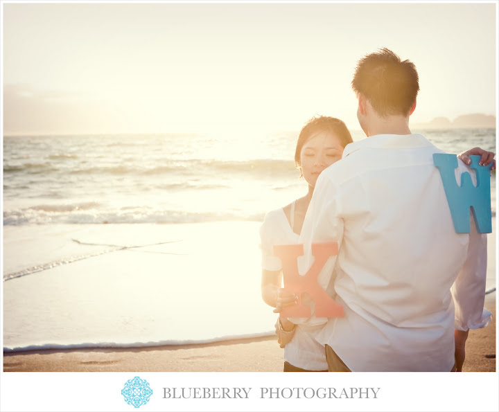 San Francisco artistic sunset engagement session