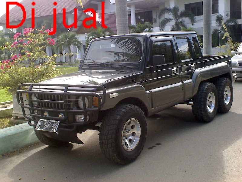 modifikasi anak bangsa suzuki jeep jimny 1982 mini hummer 6x6 title=