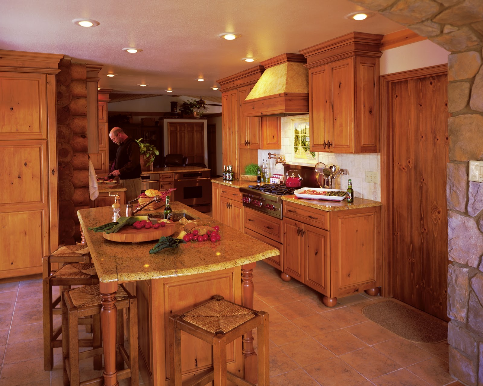 Knotty alder kitchen cabinets Knotty Alder Wood Kitchen Cabinets