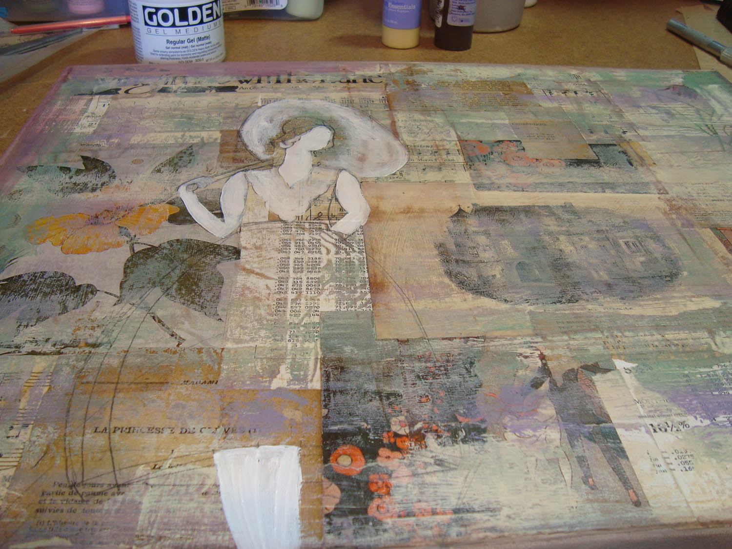 Blue Green Arts Mixed Media Collage Tutorial