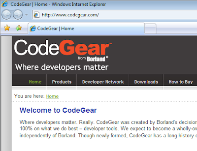nový web CodeGear