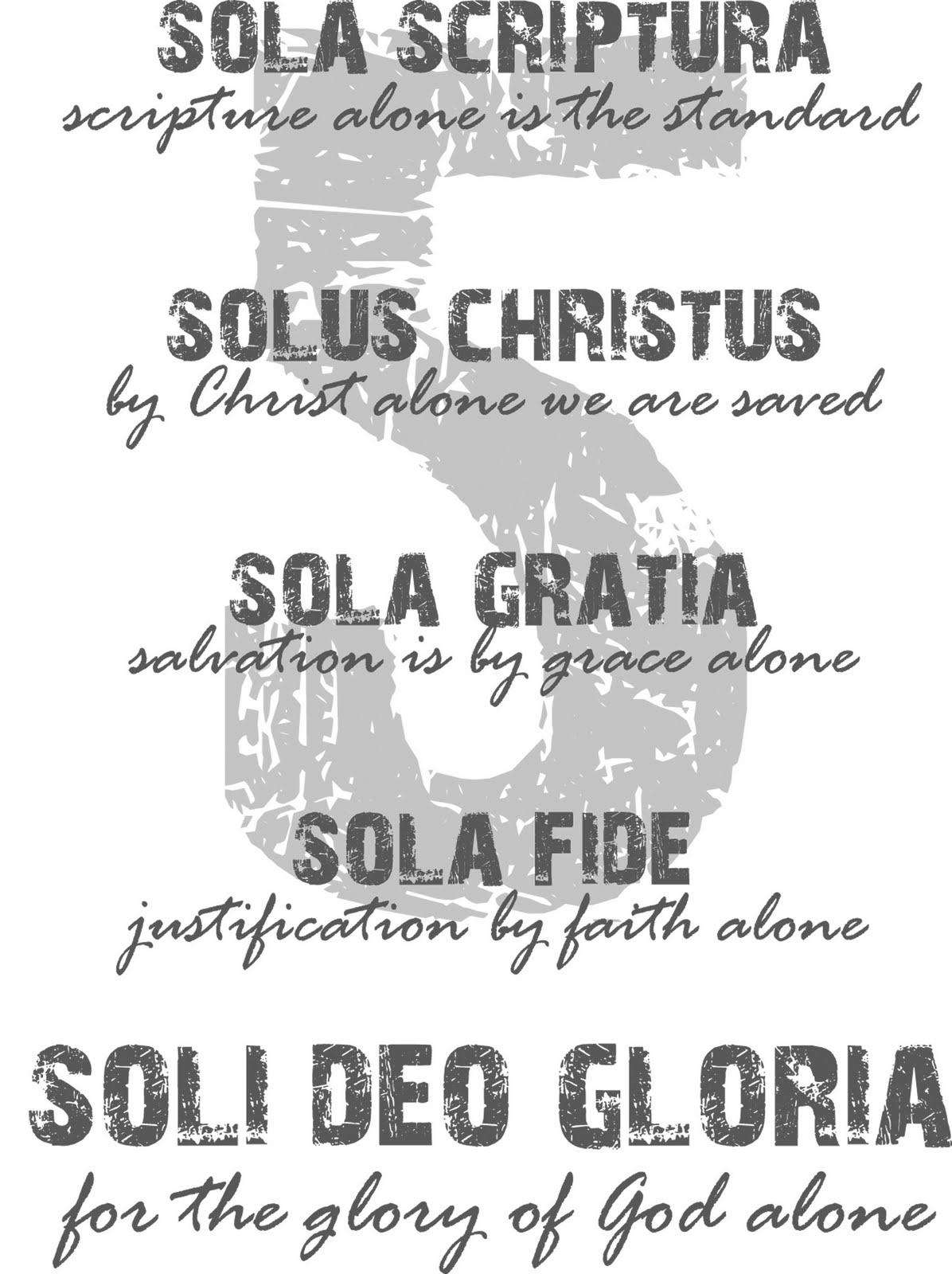 The 5 Solas! 