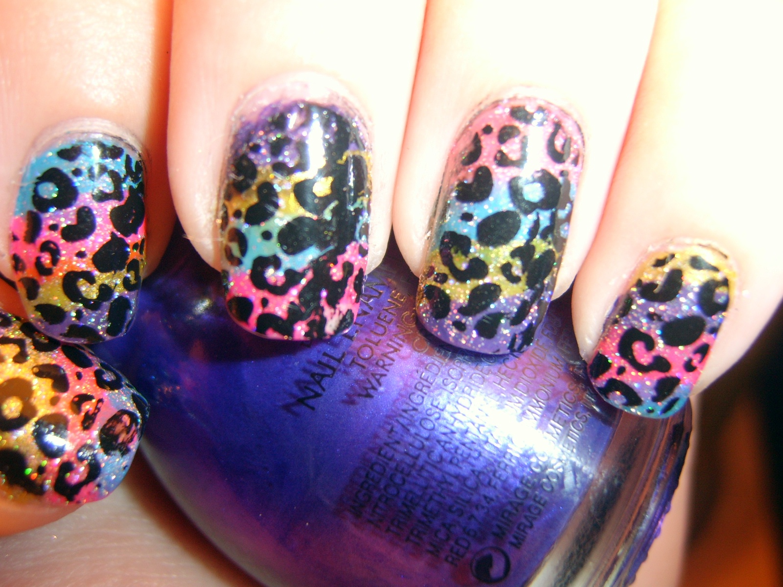 Colorful Leopard Nails