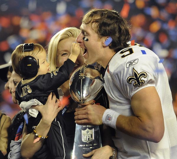 Drew Brees and son