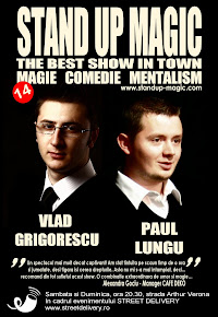 Sambata/duminica,12-13iunie, ora 20,30: STANDUP MAGIC -STREET DELIVERY