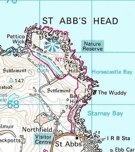 St Abbs Head Map Solo Around St Abbs