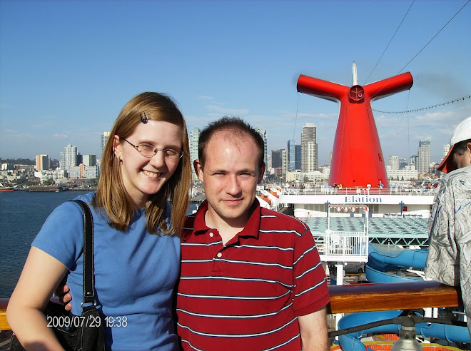 Adam and Sarah aboard the Carnival Elation cruise ship