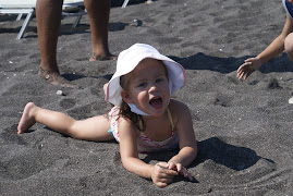 Fun in black sand