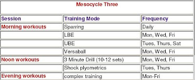 Joe Vigil Training Charts