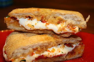 sun dried tomato pesto and mozzarella panini recipe for lunch ideas! ohsweetbasil.com sun dried tomato pesto and mozzarella panini recipe for lunch ideas! ohsweetbasil.com