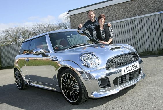 mirrored car