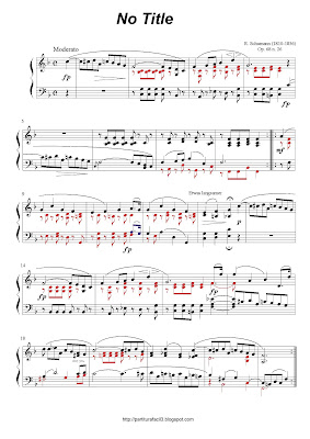 Partitura de piano gratis de Robert Schumann: Sin titulo No title