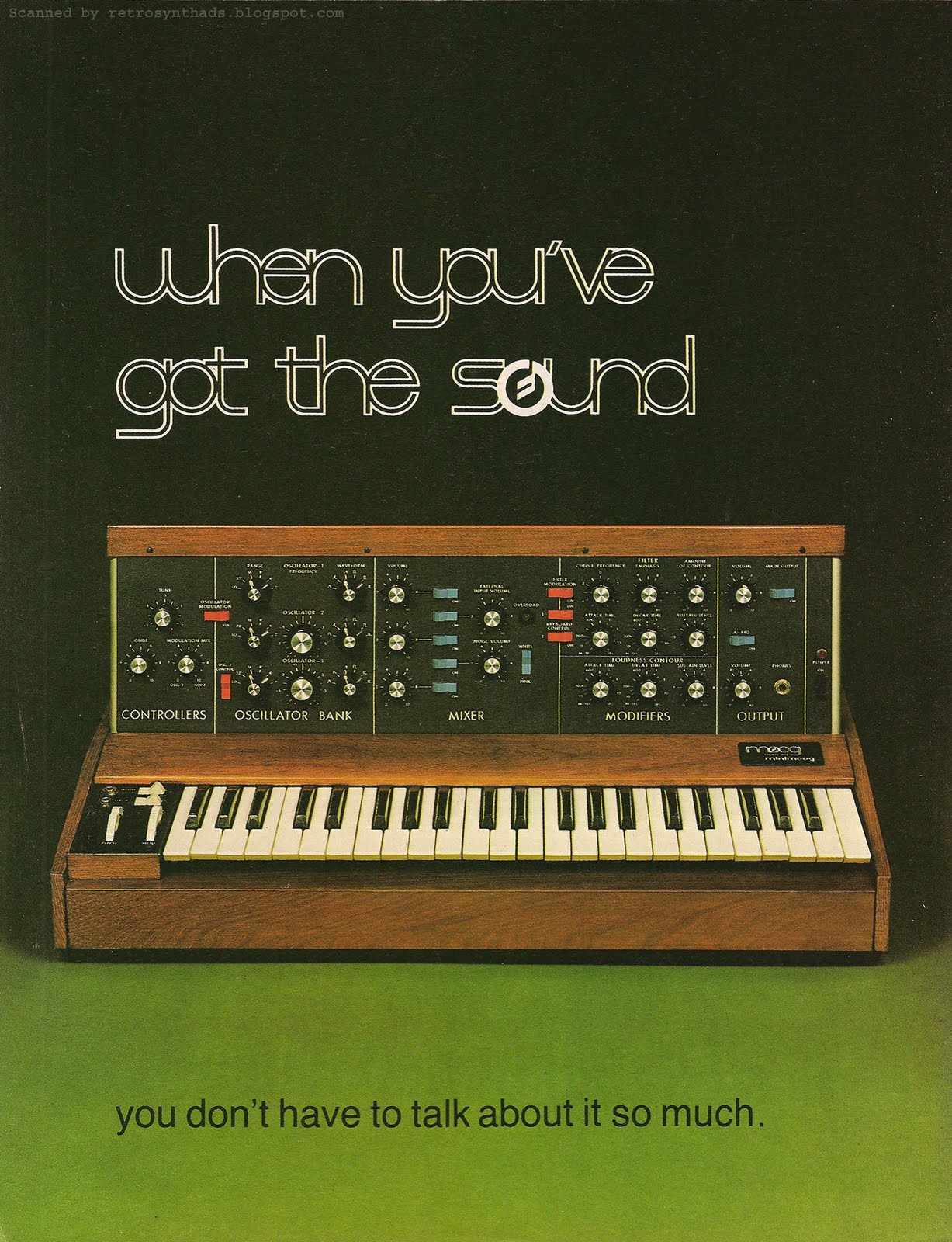 Retro Synth Ads Moog Minimoog ad 2, Contemporary Keyboard 1979