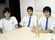 Arnaldo Sanabría, Christían Sanabría y Rubén Zacarías, futuros ajedrecistas profesionales.