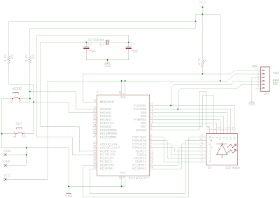 LED dot matrix development board Schematic