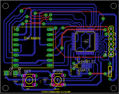 LED dot matrix development board PCB