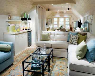 remodeled attic by interior designer Candice Olson from HGTV's Divine Design