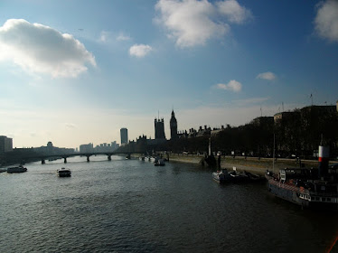 Looking along the Thames